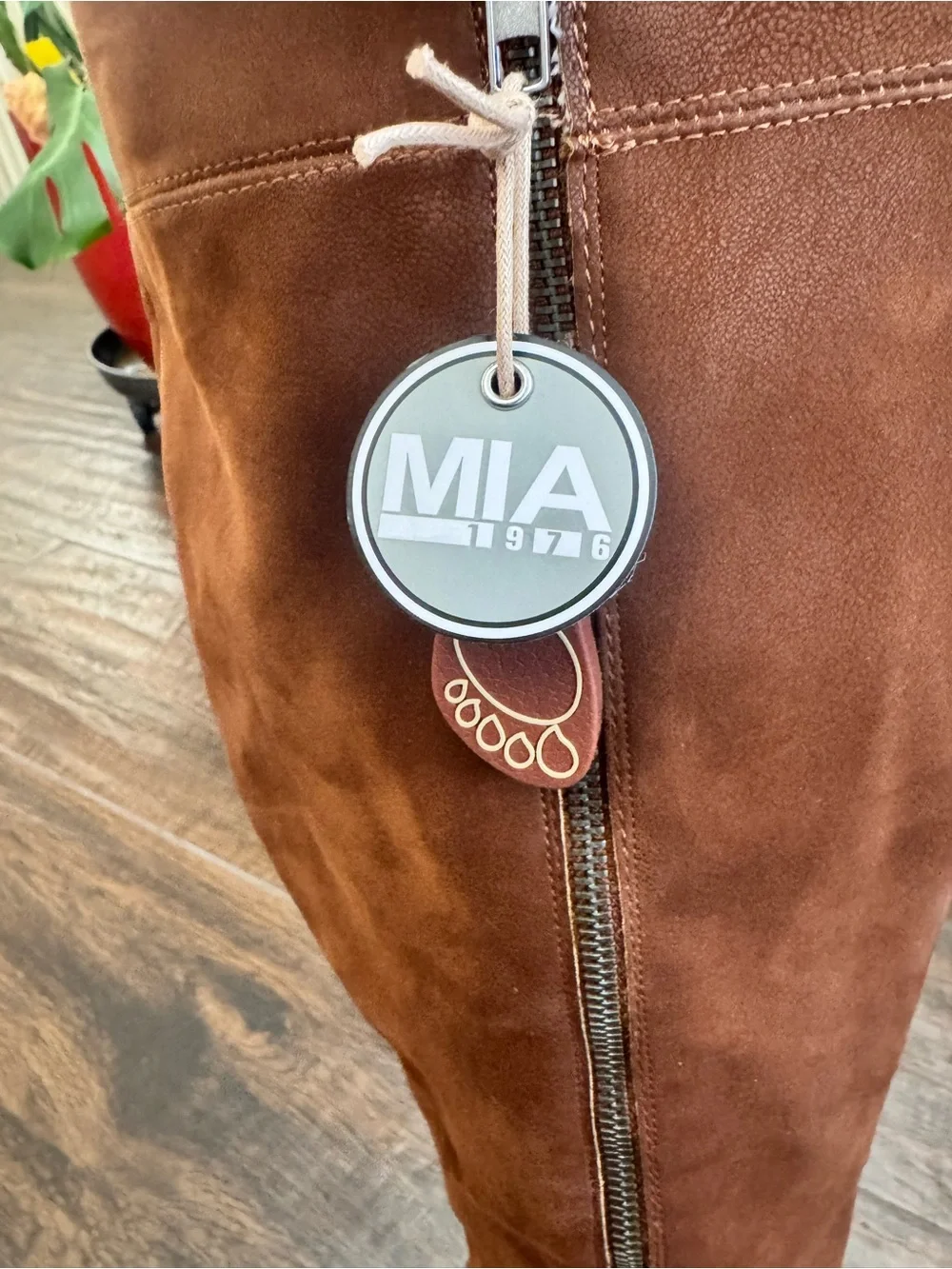 MIA Carsyn Brown Faux Leather Over-The-Knee Boots Size 9.5 NWT